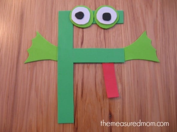 letter F foam frog