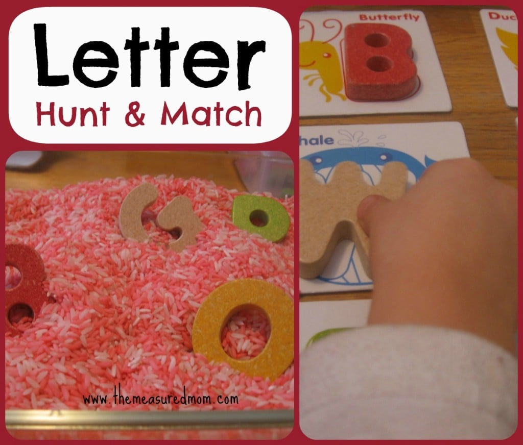 Letter Hunt & Match for toddlers & preschoolers #alphabet