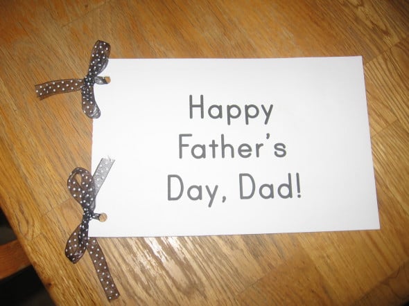 Looking for a homemade Father's day gift idea? This book about Dad was a big hit at our house!