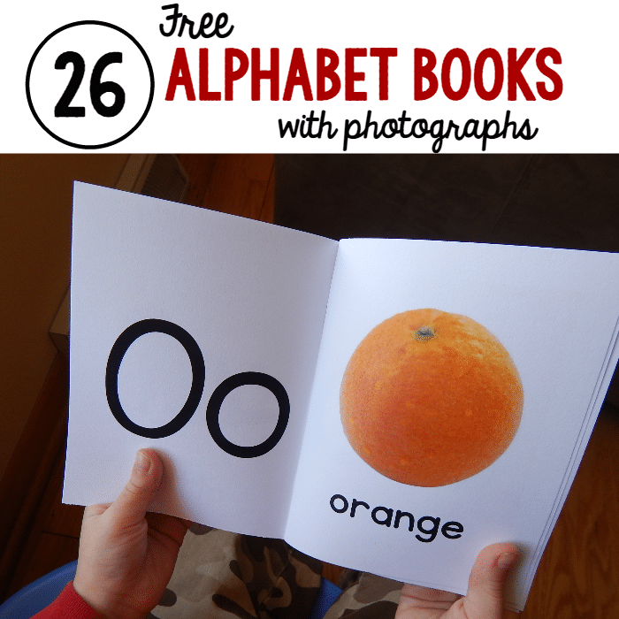 26 alphabet books with photographs square image