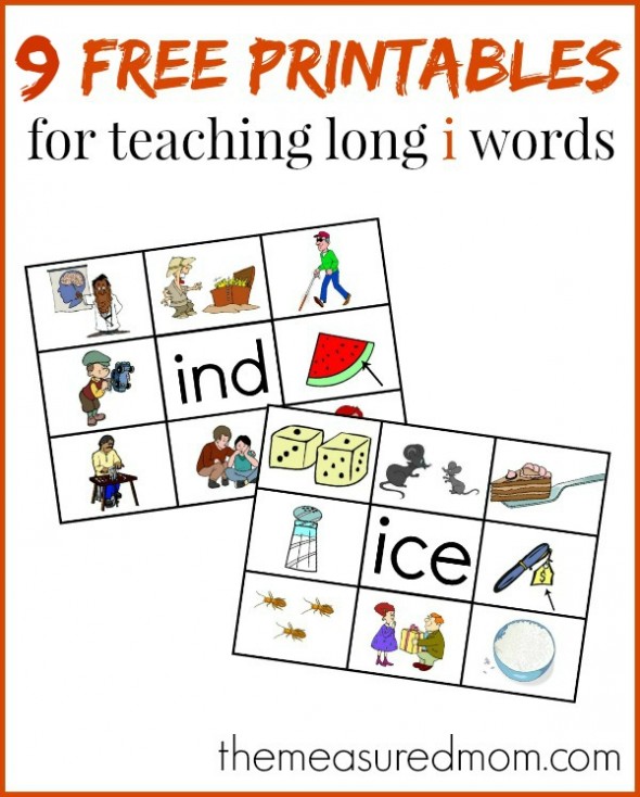 If you're looking for something to help your child read long i words, print these eight free word family mats and cards. Hands on learning at its best!