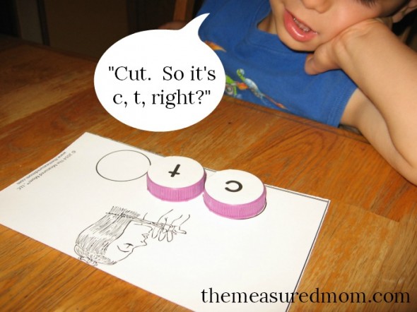 milk cap letters - spelling 1