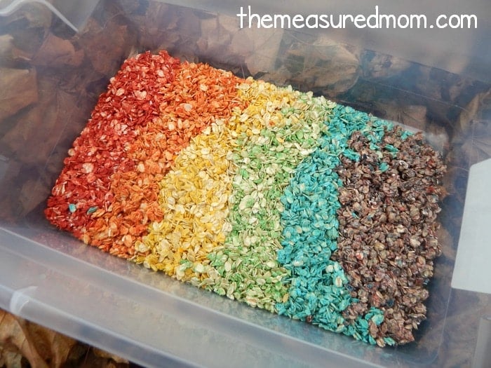 rainbow sensory play 2