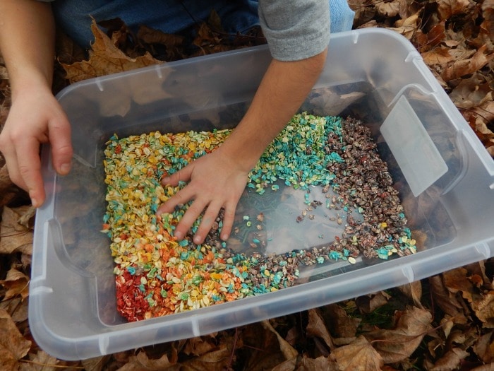 rainbow sensory play 3