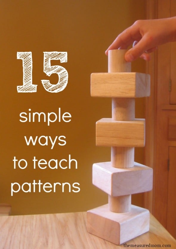 Love the simplicity of these pattern activities for preschoolers. Looking for pattern activities for kindergarten or preschool? Find 15 simple and fun pattern activities... with free printables!
