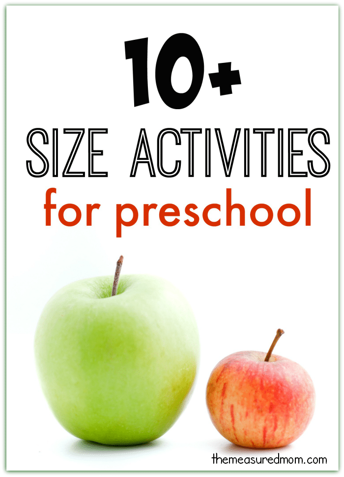 Looking for big and small activities for preschool? This post has a big variety of size activities. Check out our ten big and small activities for preschool - no printer ink required for these fun size activities!