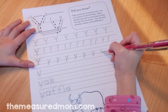 Get this set of 26 free handwriting worksheets featuring animal fun facts. No more boring handwriting practice!