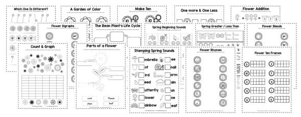 spring activity sheets - the measured mom