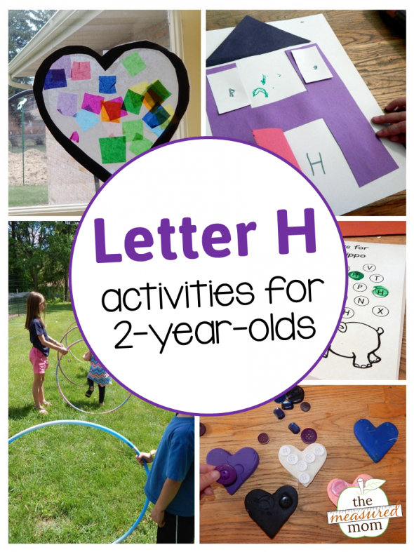 Letter H with a 2-year-old