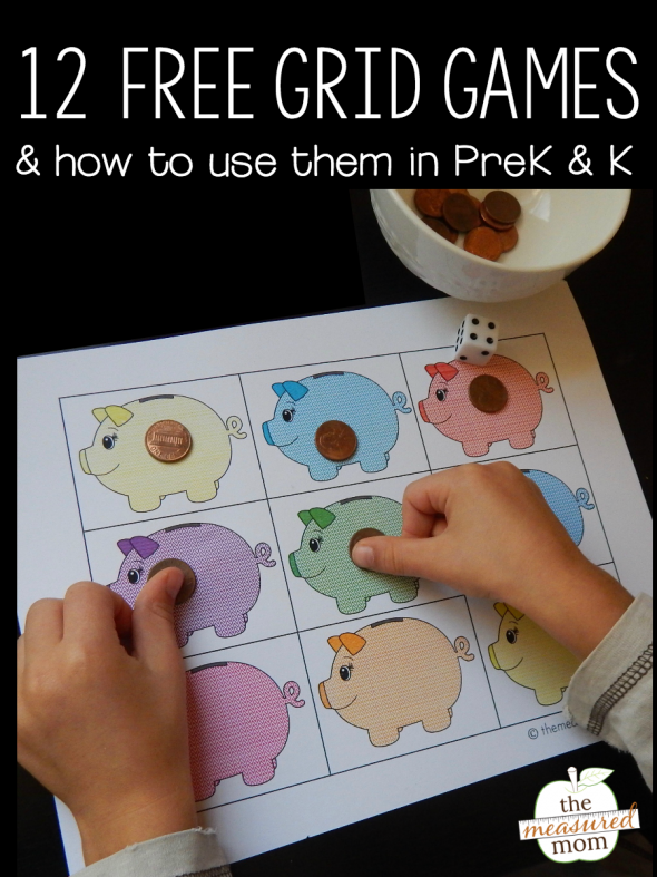 Kids can learn quantification, one-to-one correspondence and more with these free grid games for preschool!