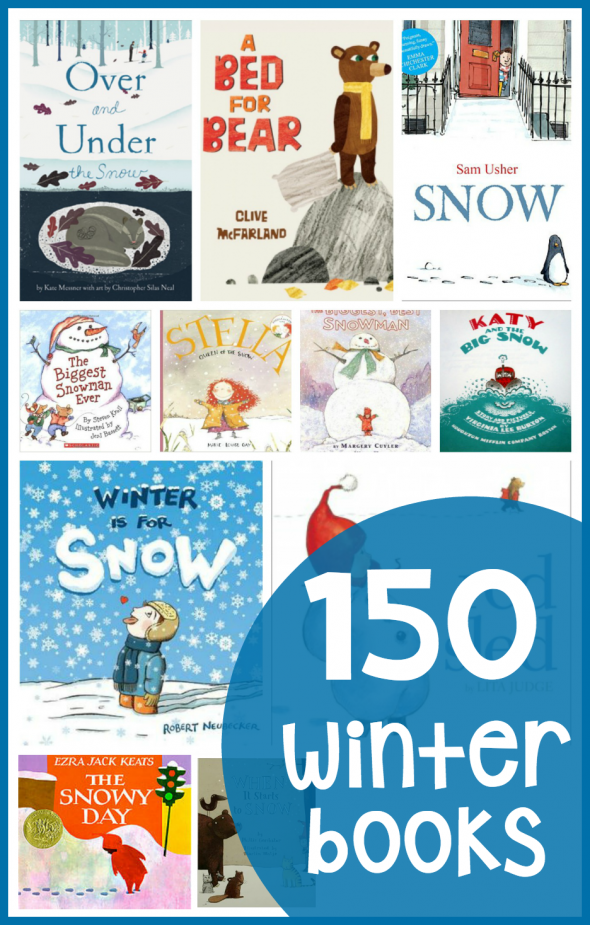Find over 150 winter books for preschool and kindergarten in this helpful post!