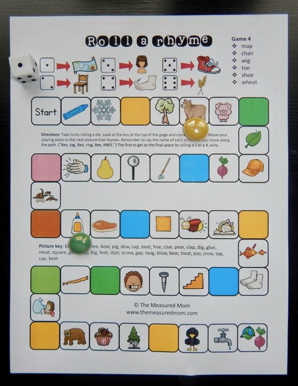 Grab this set of four rhyming words games for practice with this important skill!